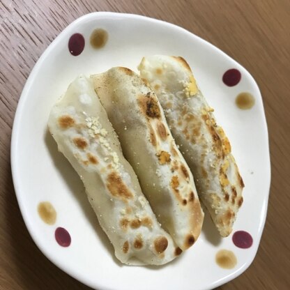 餃子の皮が余ったので作りました！美味しく出来ました！ありがとうございます！！